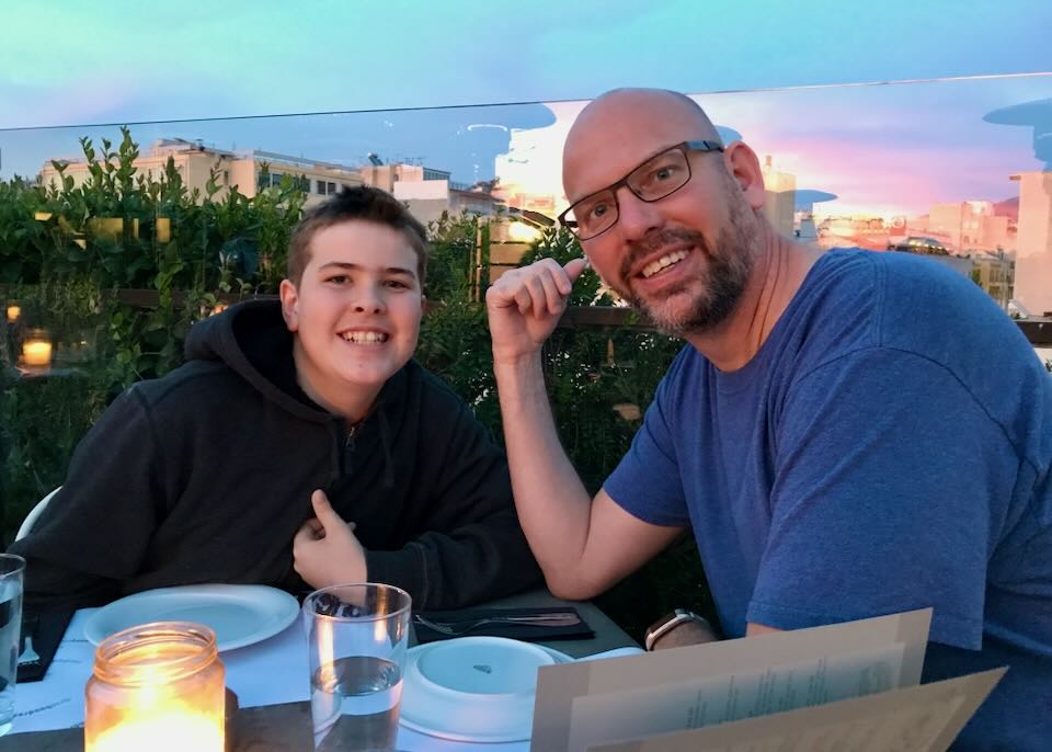 Athens dinner in April.