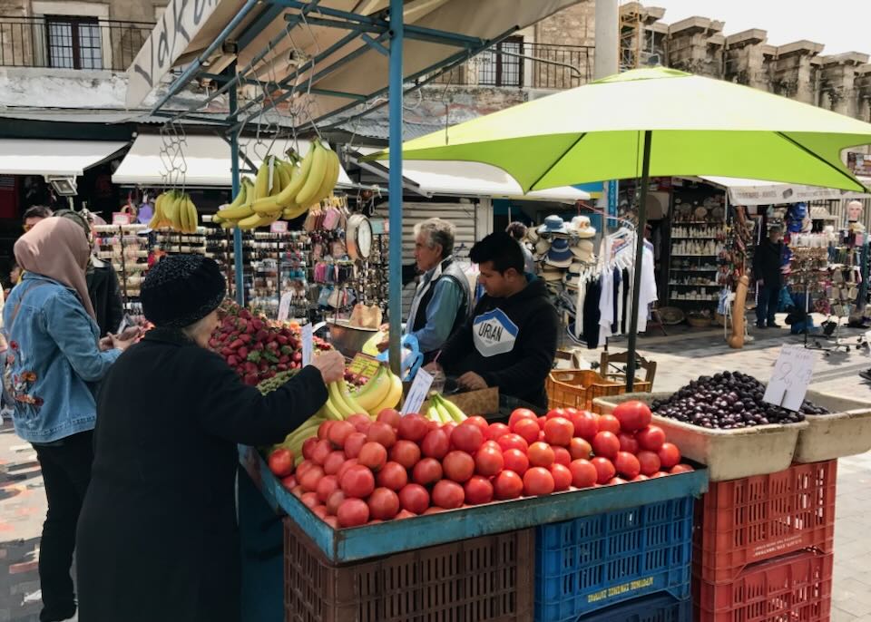 Fresh fruit in April in Athens.