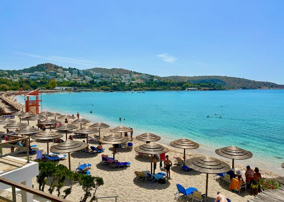 Vouliagmeni Beach on the Athens Riviera.