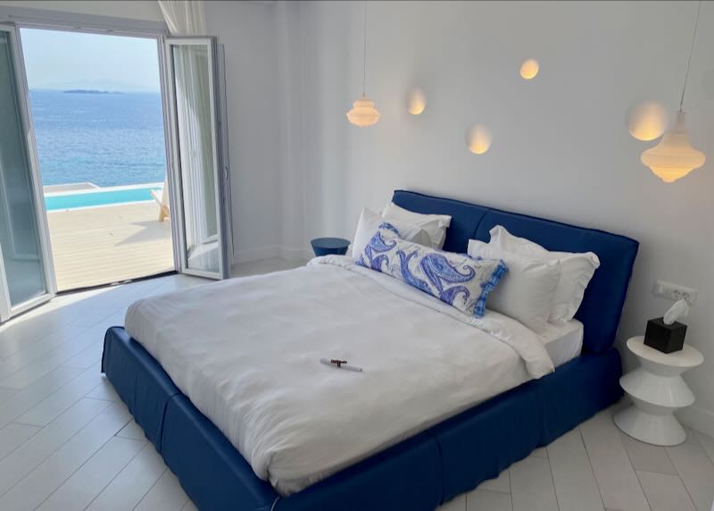 Our room at our hotel in Agios Ioannis.