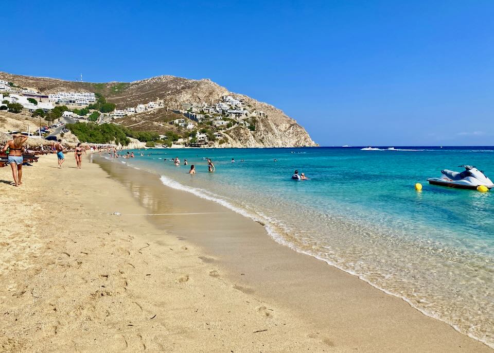 Elia Beach in Mykonos.