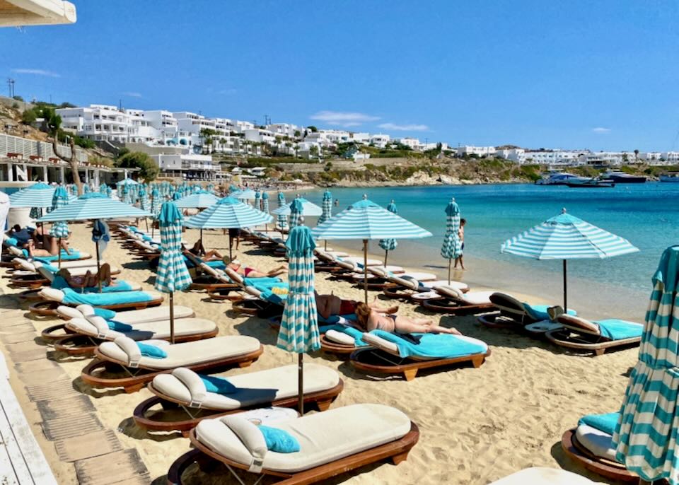 My hotel in Psarou, Mykonos.
