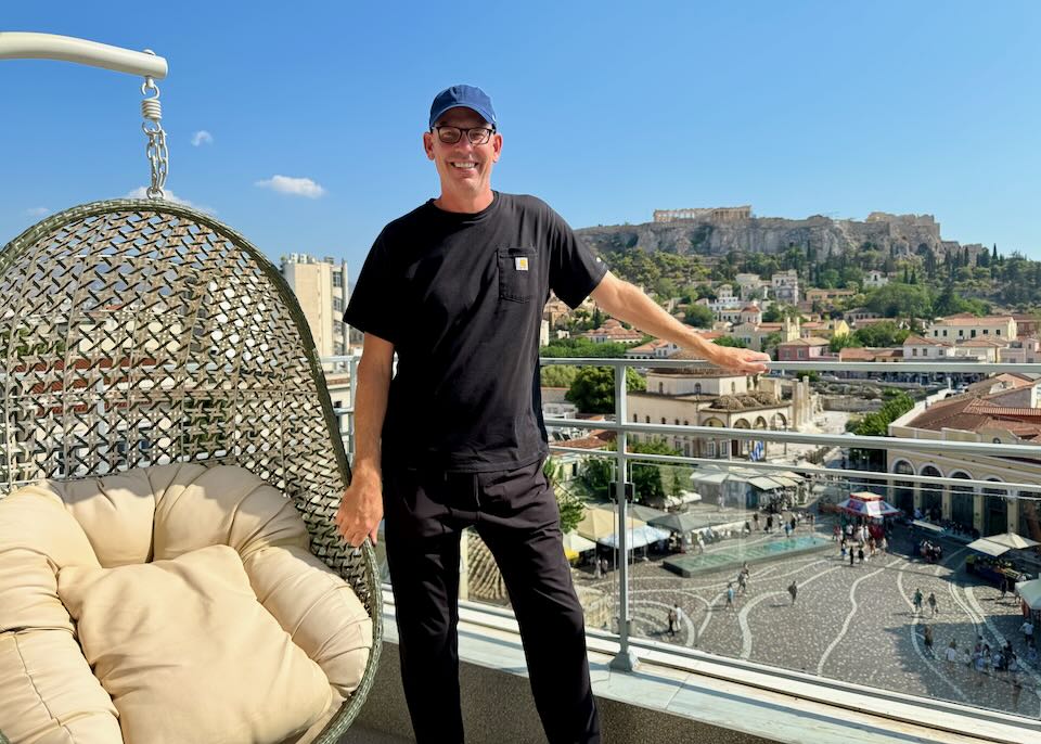 My hotel in Athens in August.
