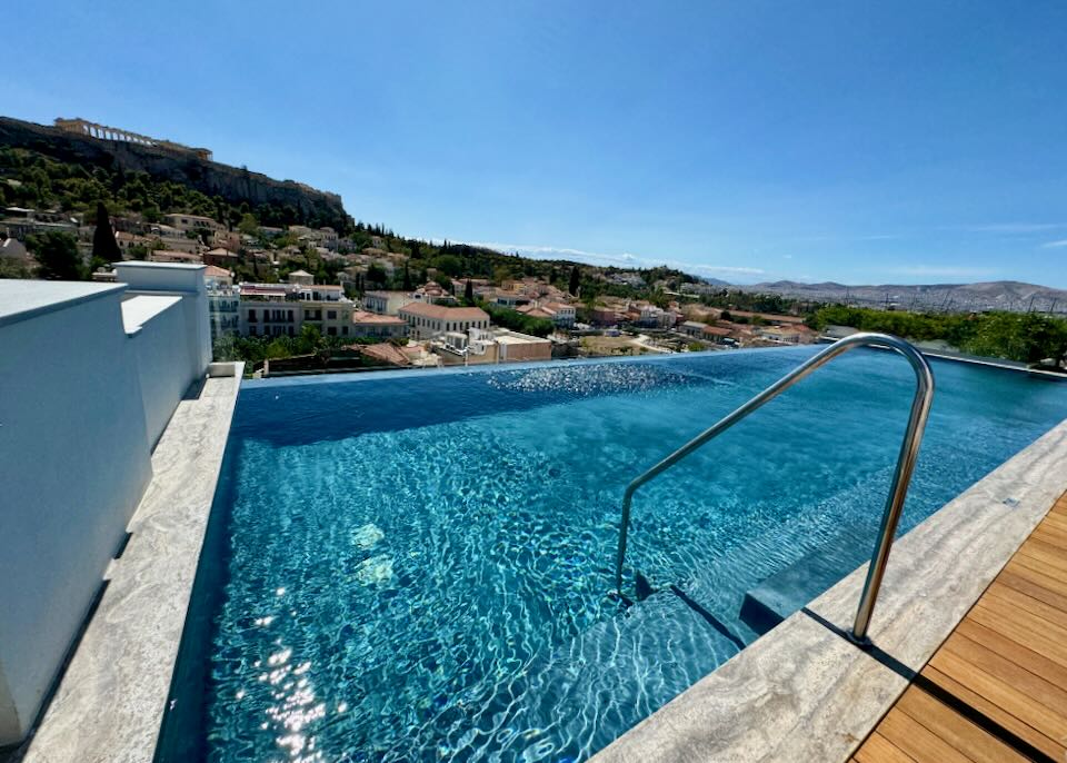 Athens hotel with view of Acropolis.