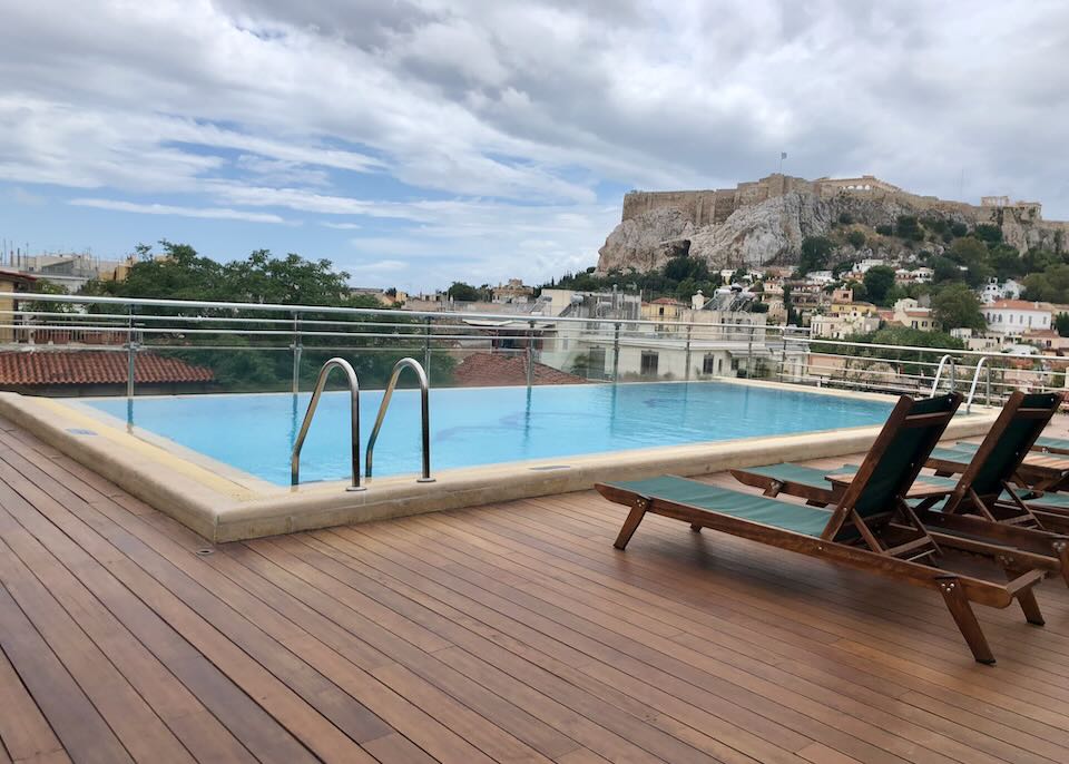 Our hotel in Athens on a June visit.