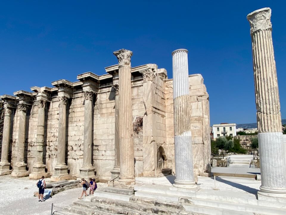Hadrian's Library in Athens in July.