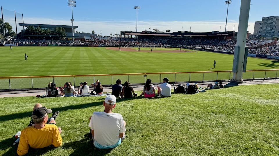 Spring training in Arizona.