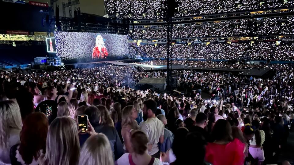 Taylor Swift in concert in Nashville.