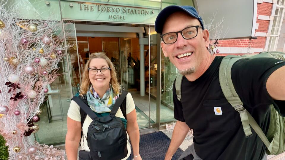 Santorini Dave and his wife in Tokyo.