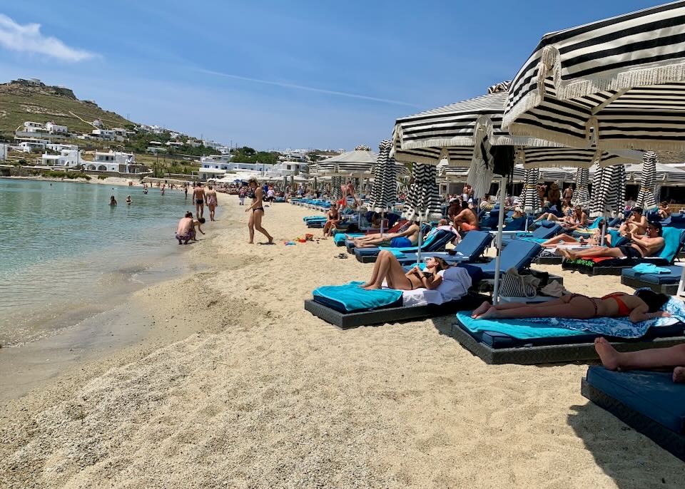 A Mykonos Beach in May.