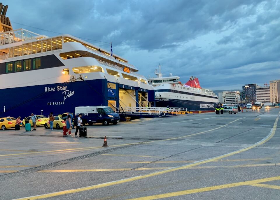 The Piraeus ferry port near Athens in May.
