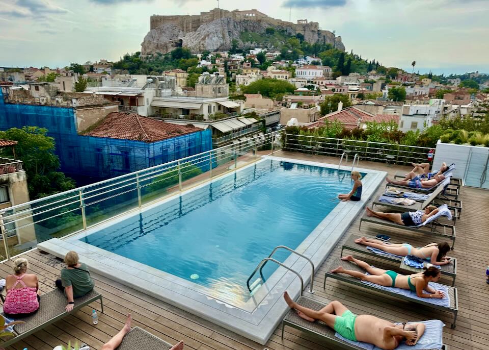 Plaka hotel in September.