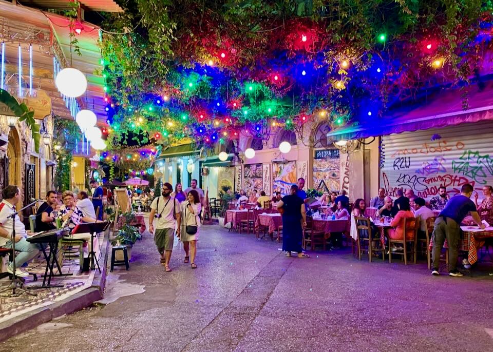 Central square in Psiri.