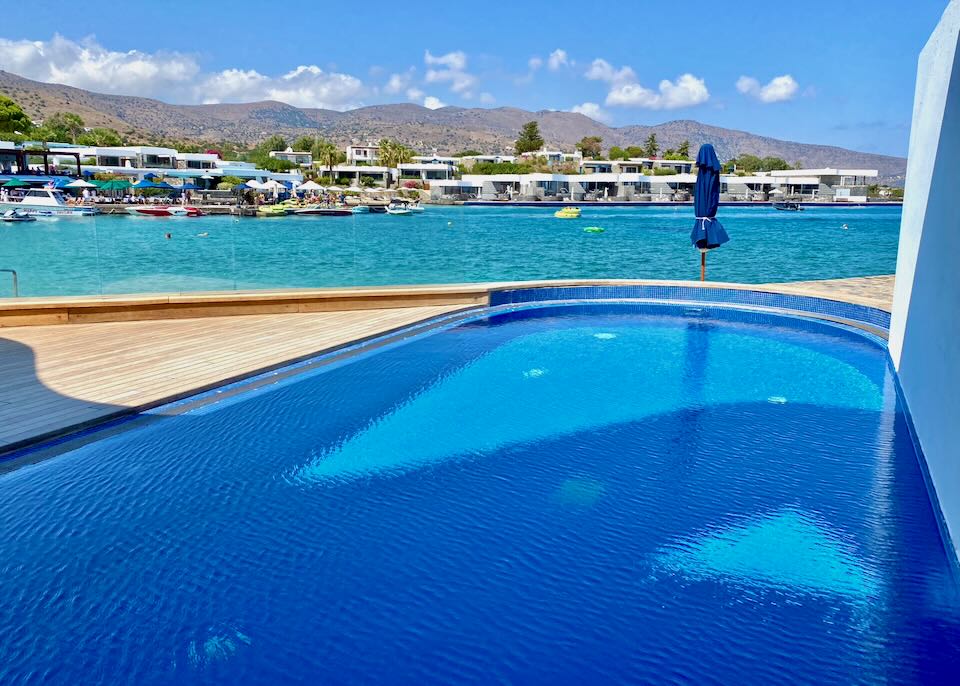 Private pool at Elounda Hotel.