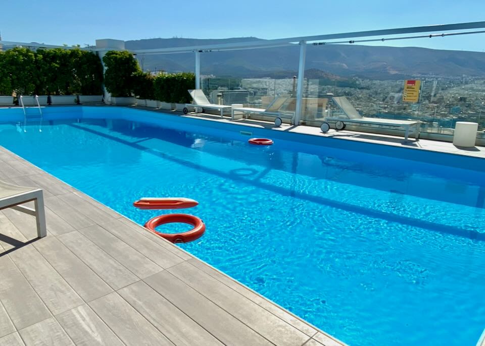 Kolonaki hotel with pool and view.