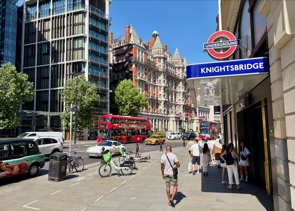 Hotel near tube station on Piccadilly Line in London.