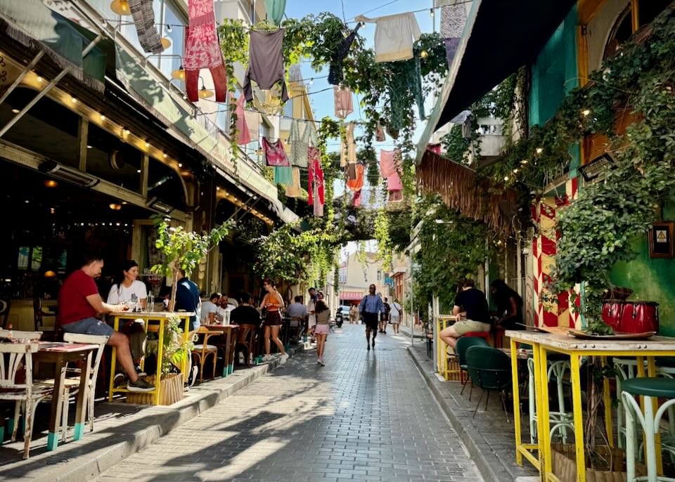The Psiri neighborhood in Athens, Greece.
