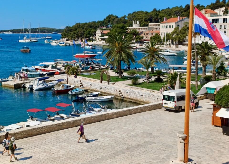 View from our room at hotel in Hvar.