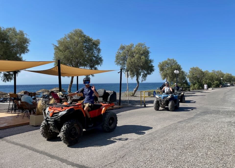 ATVs in Santorini.