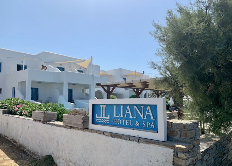 Beach hotel in Agios Prokopios, Naxos.