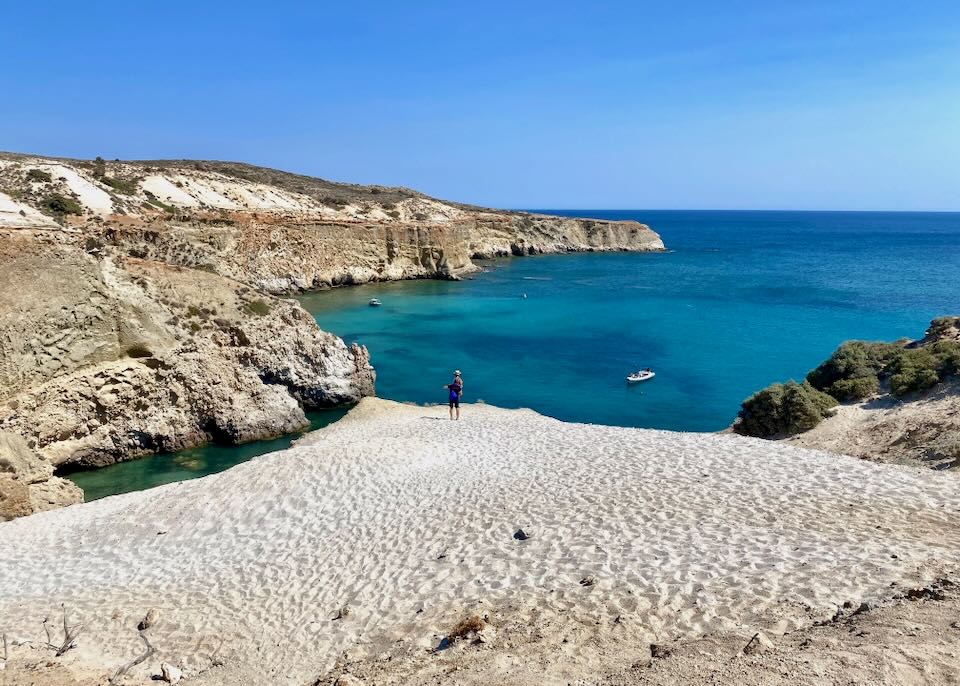 Beach in Milos, Greece.
