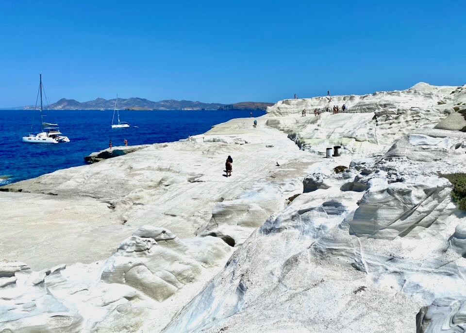 Sarakiniko Beach in Milos. 