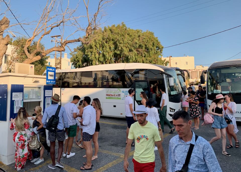 Fabrika station in Mykonos Town.