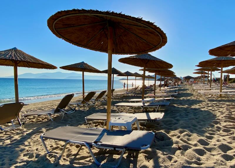The beach at Agios Prokopios in Naxos.
