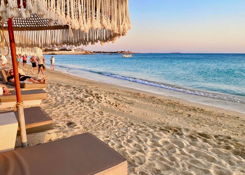 Beach at Virtu Hotel in Agios Prokopios.