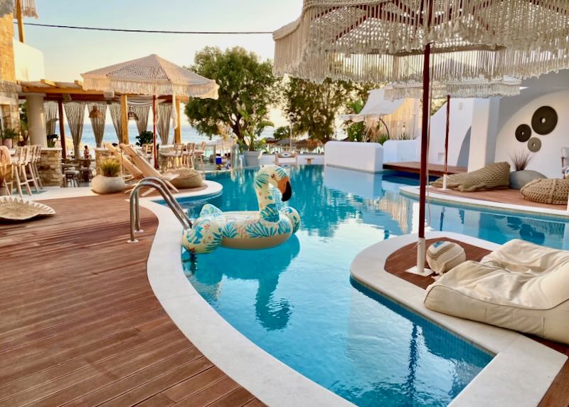 Luxury beach hotel in Agios Prokopios, Naxos.