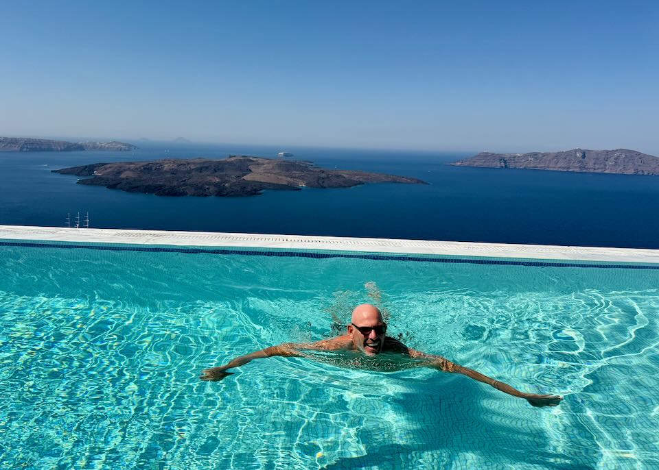 Santorini Dave in Santorini.