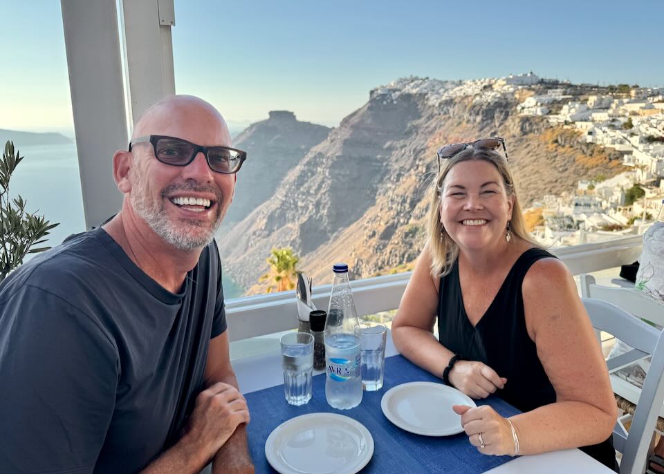 Santorini Dave in the Greek Islands.