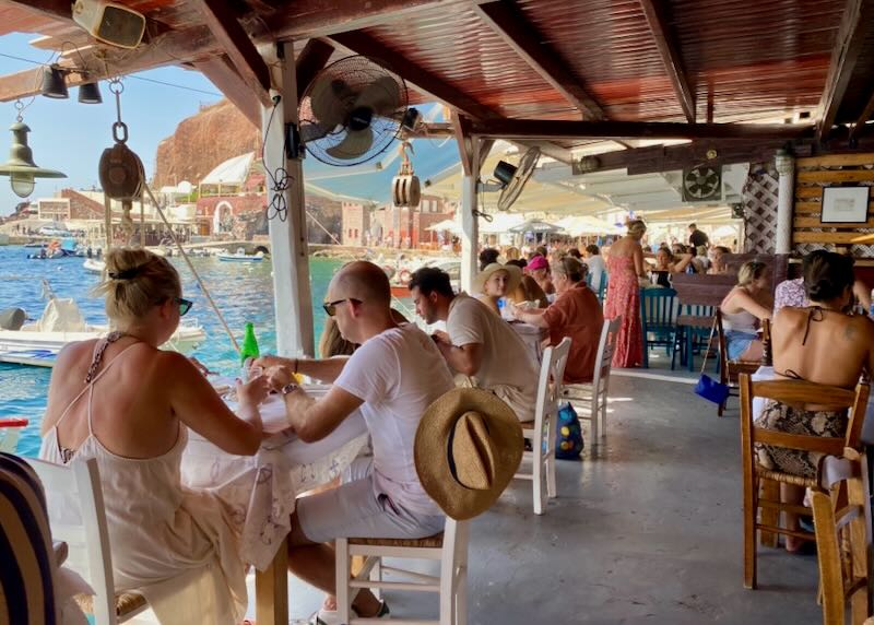 Dimitris Taverna in Santorini.