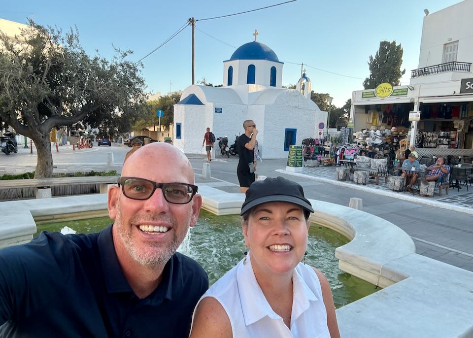 Santorini Dave in Naxos Town.