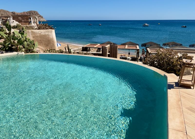 The best beach hotel with pool in Milos.