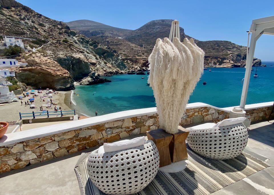 Beach hotel in Folegandros.