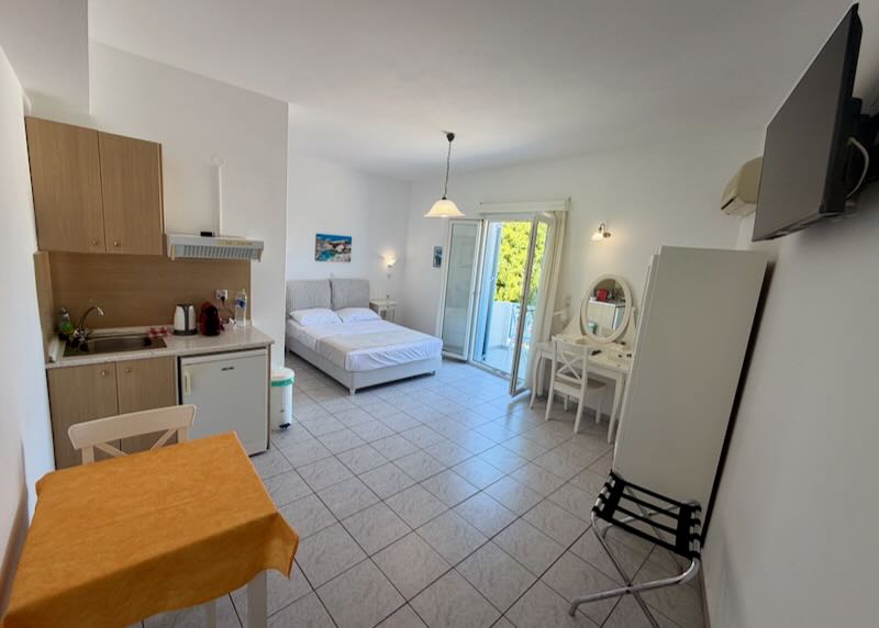 Our room at a good midrange hotel in Adamas, Milos.
