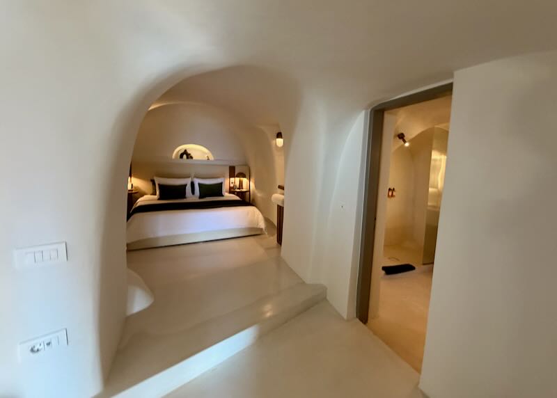 Our room at an Oia cave hotel.