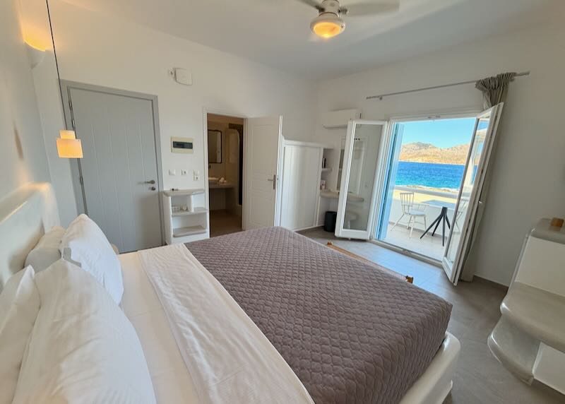 Our room at Tania Hotel in Milos.