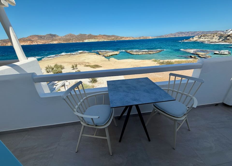 View from our room in Milos.
