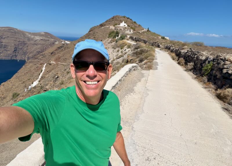 Santorini Dave on the caldera hike.