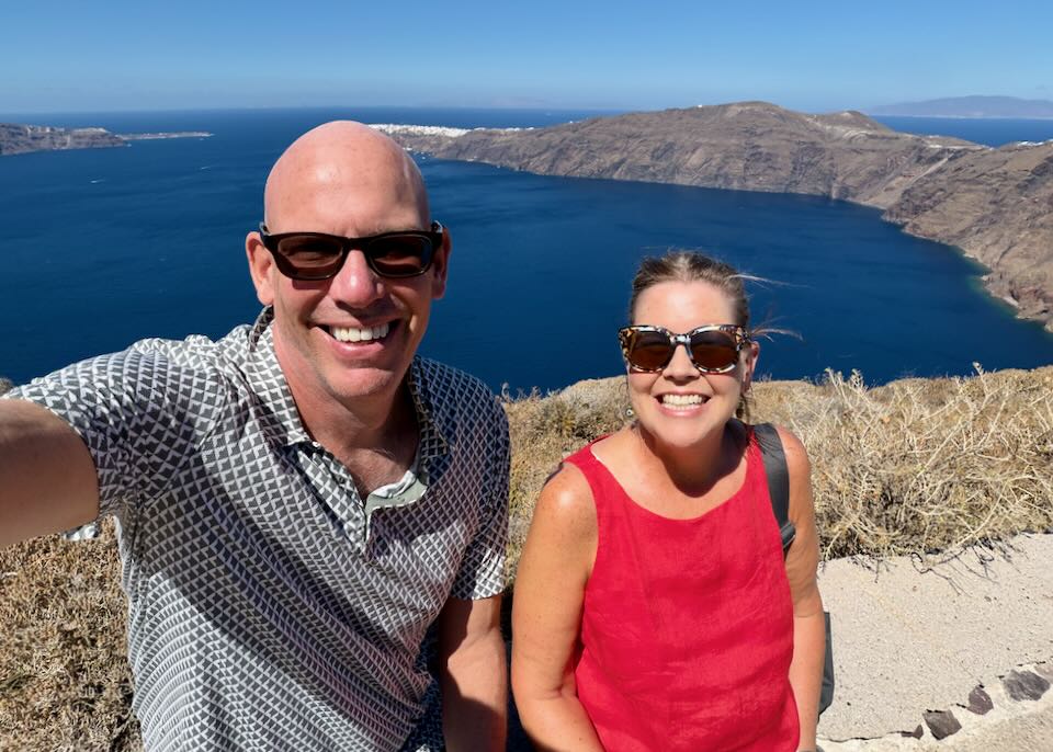 Santorini Dave and his wife in Greece in September.