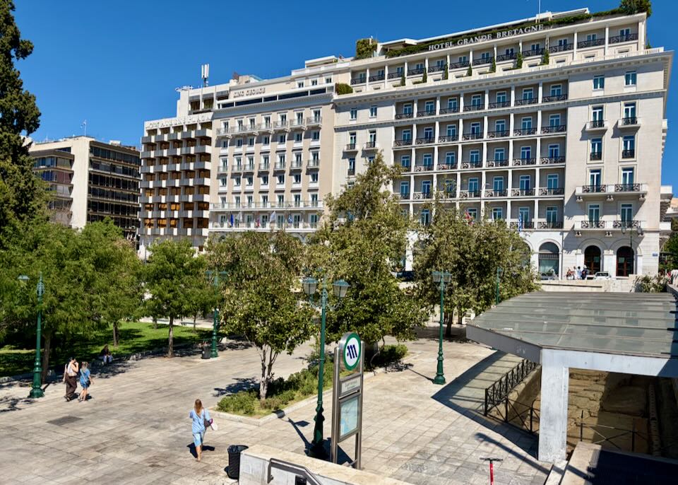 Syntagma Square in Athens during September.